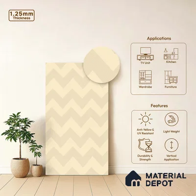 Beige Abstract Look LM 18328 8 ft x 4 ft Texture Finish Decorative Laminate - 1.25 mm | Suitable for TV Unit, Wardrobe, Kitchen Cabinets