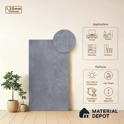 Marble Fluted LM 18347 8 ft x 4 ft Texture Finish Decorative Laminate - 1.25 mm | Suitable for TV Unit,Wardrobe, Kitchen Cabinets