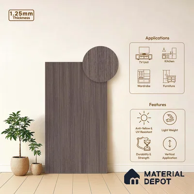 Wooden Fluted LM 18361 8 ft x 4 ft Texture Finish Decorative Laminate - 1.25 mm | Suitable for TV Unit,Wardrobe, Kitchen Cabinets
