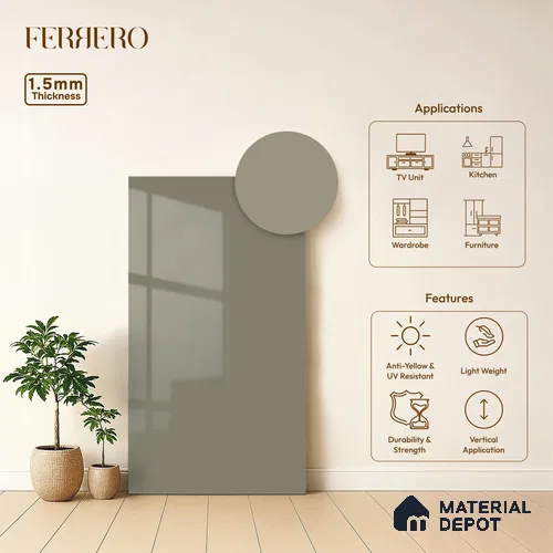 ACR 1568 25 mm x 1.2 mm High Gloss Finish Edgeband - 1.2 mm | Matching Laminate code LM 24083 | Image 01