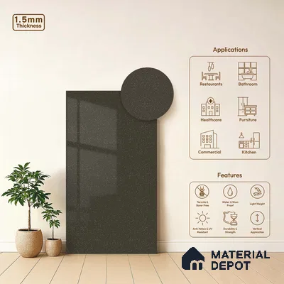 LM 23669 8 ft x 4 ft Sparkle High Gloss Finish Acrylic Laminate - 1.5 mm | Matching Edgeband Code EB 1405