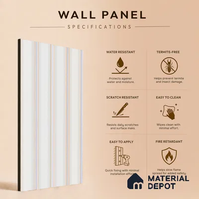 Dove Grey Plain Colour Look PN 06805 8 ft x 4.9 inch Charcoal Panel - 12 mm | Suitable for Living Room, Bedroom & TV Cabinet | Width is Subjected to 5% Variation