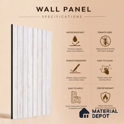 Dove Grey Marble Look PN 06885 9.2 ft x 6.1 inch Charcoal Panel - 16 mm | Suitable for Living Room, Bedroom & TV Cabinet | Width is Subjected to 5% Variation