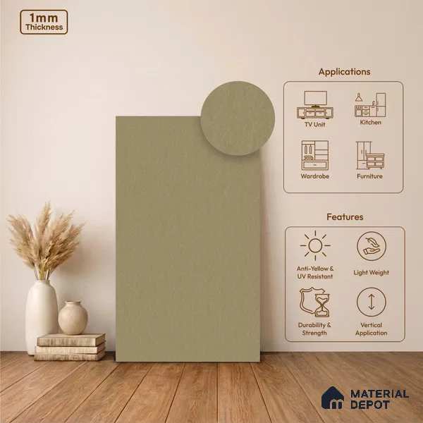 Stone Look LM 24370 8 ft x 4 ft Texture Finish Decorative Laminate - 1 mm | Suitable for TV Unit, Wardrobe, Kitchen Cabinets