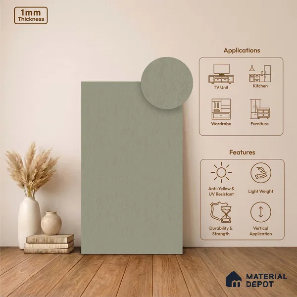 Stone Look LM 24375 8 ft x 4 ft Texture Finish Decorative Laminate - 1 mm | Suitable for TV Unit, Wardrobe, Kitchen Cabinets