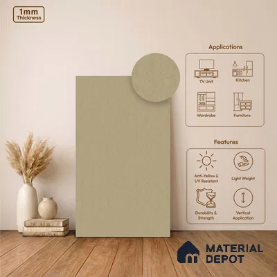 Stone Look LM 24378  8 ft x 4 ft Texture Finish Decorative Laminate - 1 mm | Suitable for TV Unit, Wardrobe, Kitchen Cabinets