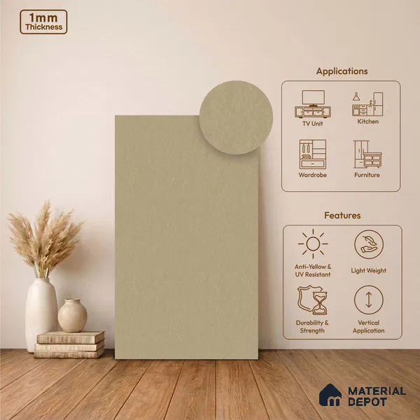 Stone Look LM 24378  8 ft x 4 ft Texture Finish Decorative Laminate - 1 mm | Suitable for TV Unit, Wardrobe, Kitchen Cabinets