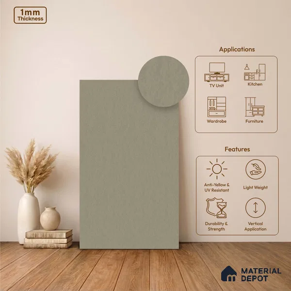 Stone Look LM 24379 8 ft x 4 ft Texture Finish Decorative Laminate - 1 mm | Suitable for TV Unit, Wardrobe, Kitchen Cabinets