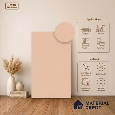 Stone Look LM 24385  8 ft x 4 ft Texture Finish Decorative Laminate - 1 mm | Suitable for TV Unit, Wardrobe, Kitchen Cabinets