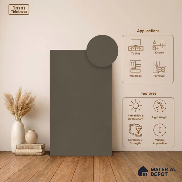 Stone Look LM 24393 8 ft x 4 ft Texture Finish Decorative Laminate - 1 mm | Suitable for TV Unit, Wardrobe, Kitchen Cabinets