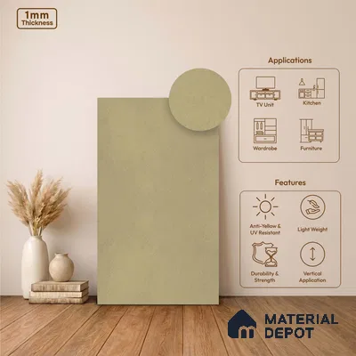 Stone Look LM 24394  8 ft x 4 ft Texture Finish Decorative Laminate - 1 mm | Suitable for TV Unit, Wardrobe, Kitchen Cabinets