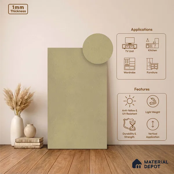 Stone Look LM 24394  8 ft x 4 ft Texture Finish Decorative Laminate - 1 mm | Suitable for TV Unit, Wardrobe, Kitchen Cabinets