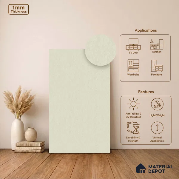 Stone Look LM 24395  8 ft x 4 ft Texture Finish Decorative Laminate - 1 mm | Suitable for TV Unit, Wardrobe, Kitchen Cabinets