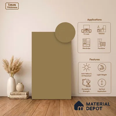 Brown Fabric Look LM 24400  8 ft x 4 ft Texture Finish Decorative Laminate - 1 mm | Suitable for TV Unit, Wardrobe, Kitchen Cabinets
