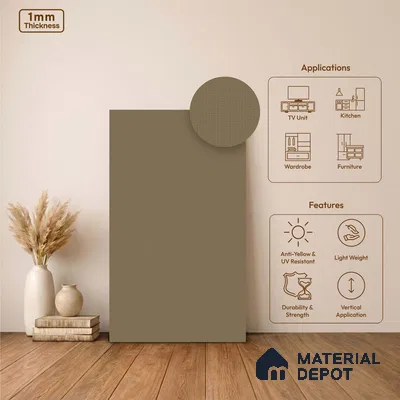 Brown Fabric Look LM 24403  8 ft x 4 ft Texture Finish Decorative Laminate - 1 mm | Suitable for TV Unit, Wardrobe, Kitchen Cabinets
