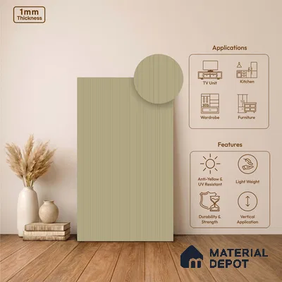 Wooden Look LM 24409 8 ft x 4 ft Texture Finish Decorative Laminate - 1 mm | Suitable for TV Unit, Wardrobe, Kitchen Cabinets