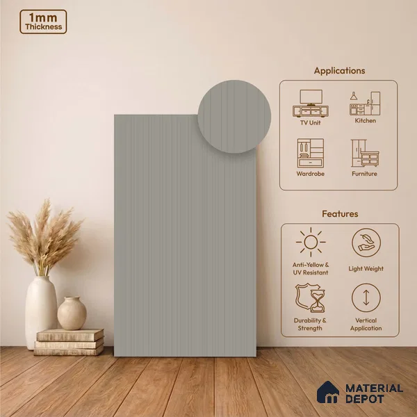 Wooden Look LM 24411 8 ft x 4 ft Texture Finish Decorative Laminate - 1 mm | Suitable for TV Unit, Wardrobe, Kitchen Cabinets