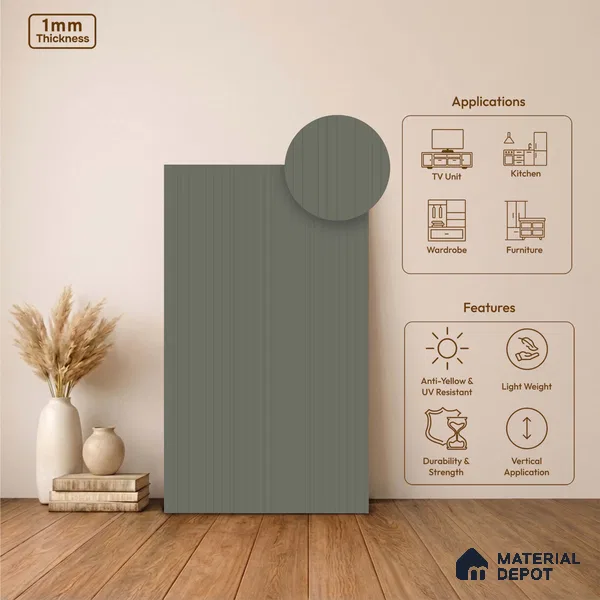 Wooden Look LM 24412 8 ft x 4 ft Texture Finish Decorative Laminate - 1 mm | Suitable for TV Unit, Wardrobe, Kitchen Cabinets