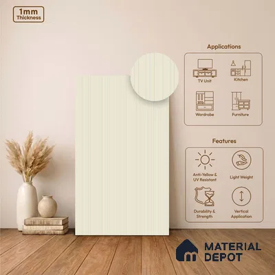 Wooden Look LM 24414 8 ft x 4 ft Texture Finish Decorative Laminate - 1 mm | Suitable for TV Unit, Wardrobe, Kitchen Cabinets