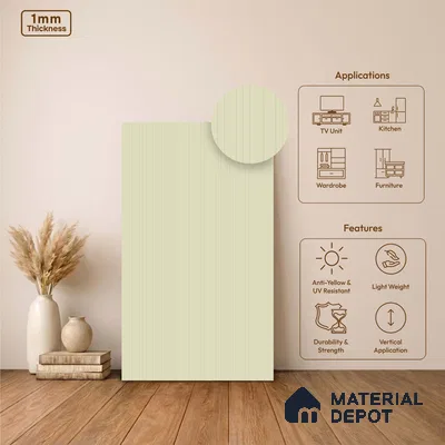 Wooden Look LM 24415 8 ft x 4 ft Texture Finish Decorative Laminate - 1 mm | Suitable for TV Unit, Wardrobe, Kitchen Cabinets