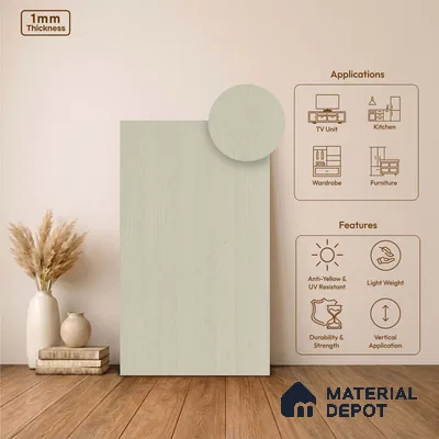 Wooden Look LM 24424 8 ft x 4 ft Texture Finish Decorative Laminate - 1 mm | Suitable for TV Unit, Wardrobe, Kitchen Cabinets
