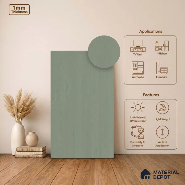 Wooden Look LM 24425 8 ft x 4 ft Texture Finish Decorative Laminate - 1 mm | Suitable for TV Unit, Wardrobe, Kitchen Cabinets