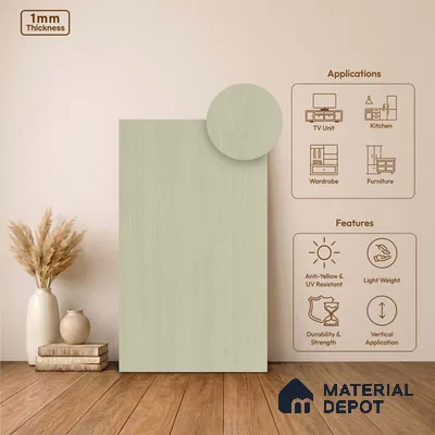 Wooden Look LM 24428 8 ft x 4 ft Texture Finish Decorative Laminate - 1 mm | Suitable for TV Unit, Wardrobe, Kitchen Cabinets