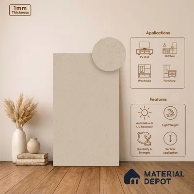 Stone Look LM 24438  8 ft x 4 ft Texture Finish Decorative Laminate - 1 mm | Suitable for TV Unit, Wardrobe, Kitchen Cabinets