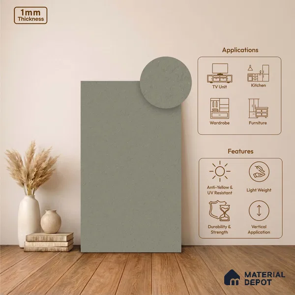 Stone Look LM 24443  8 ft x 4 ft Texture Finish Decorative Laminate - 1 mm | Suitable for TV Unit, Wardrobe, Kitchen Cabinets