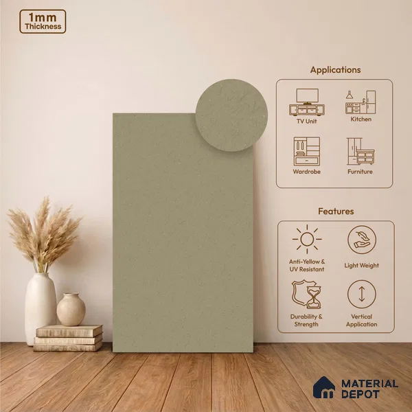 Stone Look LM 24444 8 ft x 4 ft Texture Finish Decorative Laminate - 1 mm | Suitable for TV Unit, Wardrobe, Kitchen Cabinets