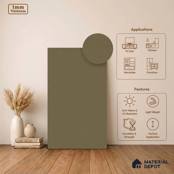 Stone Look LM 24445 8 ft x 4 ft Texture Finish Decorative Laminate - 1 mm | Suitable for TV Unit, Wardrobe, Kitchen Cabinets