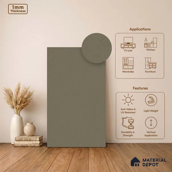 Stone Look LM 24446 8 ft x 4 ft Texture Finish Decorative Laminate - 1 mm | Suitable for TV Unit, Wardrobe, Kitchen Cabinets