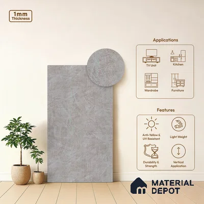 Stone Look LM 10473 8 ft x 4 ft Texture Finish Decorative Laminate - 1 mm | Suitable for TV Unit, Wardrobe, Kitchen Cabinets