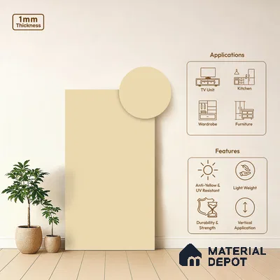 Stone Look LM 10855 8 ft x 4 ft Matte Finish Decorative Laminate - 1 mm | Suitable for TV Unit, Wardrobe, Kitchen Cabinets