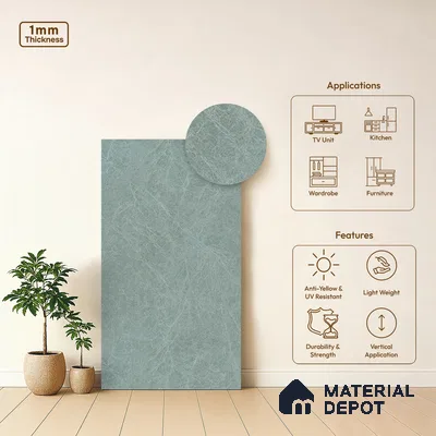 Stone Look LM 10897 8 ft x 4 ft Matte Finish Decorative Laminate - 1 mm | Suitable for TV Unit, Wardrobe, Kitchen Cabinets