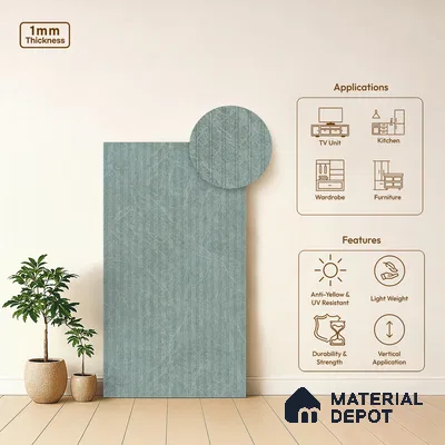 Marble Fluted LM 10919 8 ft x 4 ft Matte Finish Decorative Laminate - 1 mm | Suitable for TV Unit,Wardrobe, Kitchen Cabinets