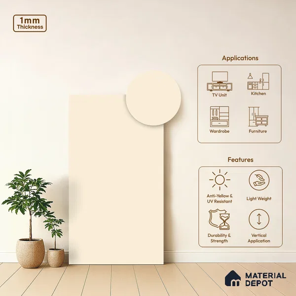Stone Look LM 20993 8 ft x 4 ft Texture Finish Decorative Laminate - 1 mm | Suitable for TV Unit, Wardrobe, Kitchen Cabinets