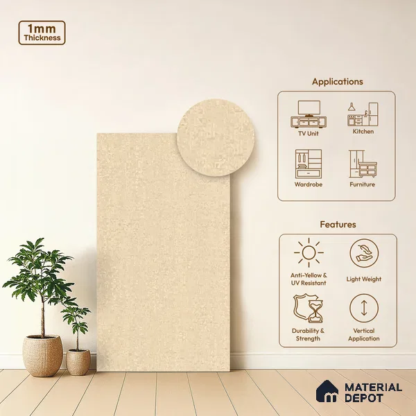 Patterned Look LM 20996 8 ft x 4 ft Matte Finish Decorative Laminate - 1 mm | Suitable for Bedroom, TV Unit, Wardrobe