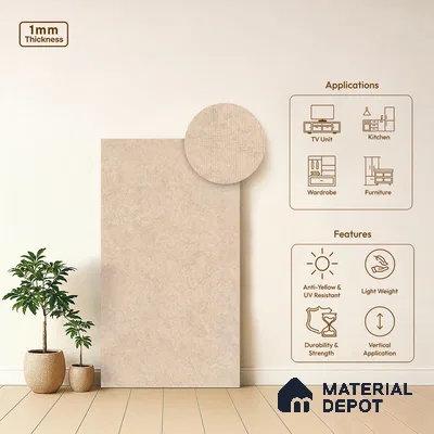 Brown Fabric Look LM 21007 8 ft x 4 ft Texture Finish Decorative Laminate - 1 mm | Suitable for TV Unit, Wardrobe, Kitchen Cabinets