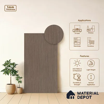 Wooden Look LM 21017 8 ft x 4 ft Texture Finish Decorative Laminate - 1 mm | Suitable for TV Unit, Wardrobe, Kitchen Cabinets
