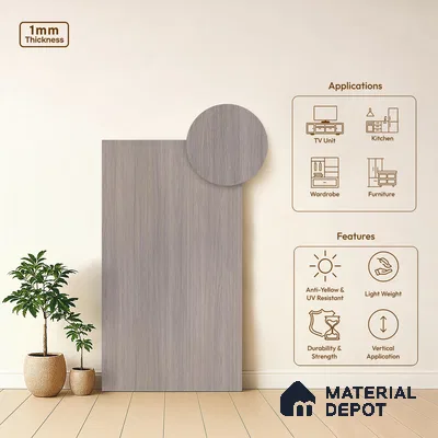 Brown Wooden Look LM 21036 8 ft x 4 ft Suede Finish Decorative Laminate - 1 mm | Suitable for TV Unit, Wardrobe, Kitchen Cabinets