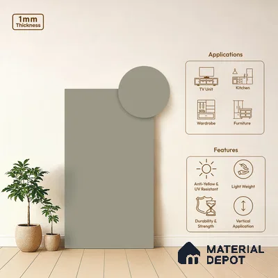 LM 21059 B Clay Sliky Matte Finish 8 ft x 4 ft Decorative Laminate - 1 mm | Suitable for Living Room, Kitchen, Office