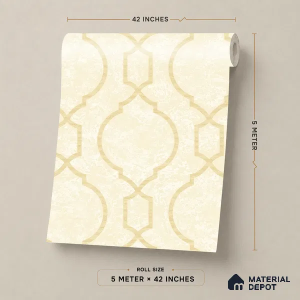 88387-2 | 5 Meter x 42 Inch PVC Patterned Look Wallpaper - 57 Sq. Ft. | Minimum 15% wastage during installation