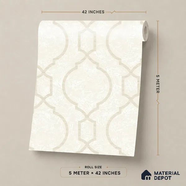 88387-1 | 5 Meter x 42 Inch PVC Patterned Look Wallpaper - 57 Sq. Ft. | Minimum 15% wastage during installation