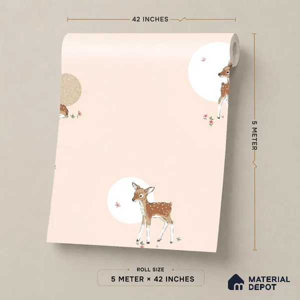 5140-1 | 5 Meter x 42 Inch PVC Patterned Look Wallpaper - 57 Sq. Ft. | Minimum 15% wastage during installation