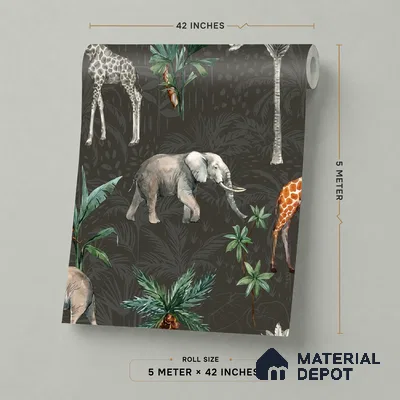 5131-2 | 5 Meter x 42 Inch PVC Animal Print Look Wallpaper - 57 Sq. Ft. | Minimum 15% wastage during installation