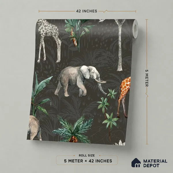5131-2 | 5 Meter x 42 Inch PVC Animal Print Look Wallpaper - 57 Sq. Ft. | Minimum 15% wastage during installation