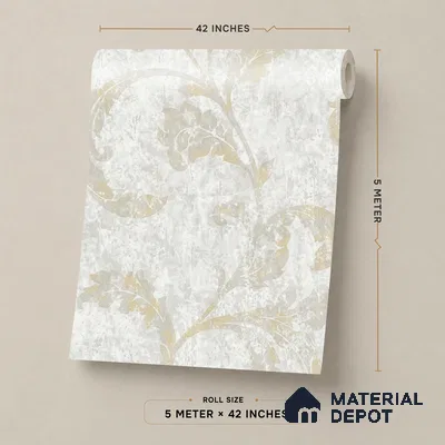 88481-1 | 5 Meter x 42 Inch PVC Florals Look Wallpaper - 57 Sq. Ft. | Minimum 15% wastage during installation