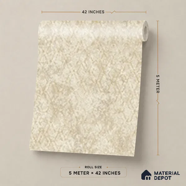 88455-2 | 5 Meter x 42 Inch PVC Patterned Look Wallpaper - 57 Sq. Ft. | Minimum 15% wastage during installation