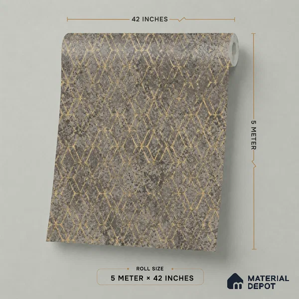 88455-4 | 5 Meter x 42 Inch PVC Patterned Look Wallpaper - 57 Sq. Ft. | Minimum 15% wastage during installation